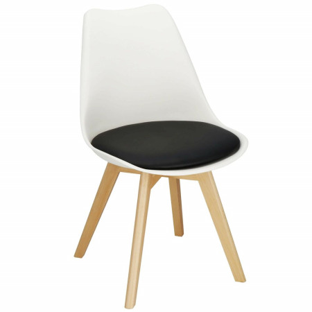 Designová židle SPRINGOS VERDE DC0018 bílo-černá