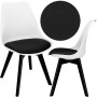 Designová židle SPRINGOS VERDE DC0020 bílo-černá