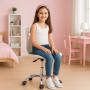 Dětská židle k psacímu stolu SPRINGOS PAWS HF0040 bílo-šedá