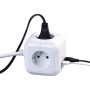 Prodlužovací kabel 2 m kostka 4z+2USB, bílý
