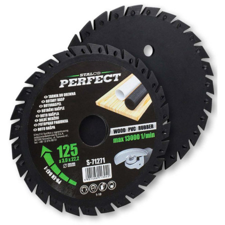 Pilový kotouč rašplový zapuštěný pro úhlové brusky 125x22,23 mm PERFECT