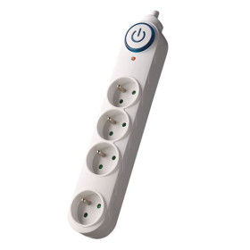 Přepěťová ochrana 150 J, 4 zásuvky, 3 metry, bílá