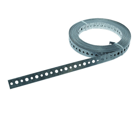 Ocelová páska děrovaná, pozinkovaná 18x0,8 mm x 10 m
