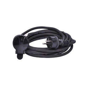 Prodlužovací kabel 5 m s 1 zásuvkou s krytem, ​​černý