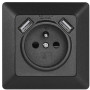 Zásuvka s USB 2,1 A max., antracit