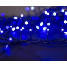 Vánoční řetěz modrý 10 m/100 LED Serpens, 8 funkcí, s adaptérem, IP44