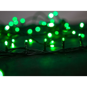 Vánoční řetěz zelený 10 m/100 LED Serpens, 8 funkcí, s adaptérem, IP44