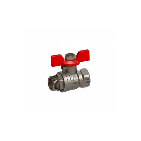 Kulový ventil 1"M/1"F motýl PN30 Sena VA30