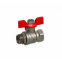 Kulový ventil 1"M/1"F motýl PN30 Sena VA30