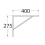 Skládací konzole černá 400x275 mm WSF 400