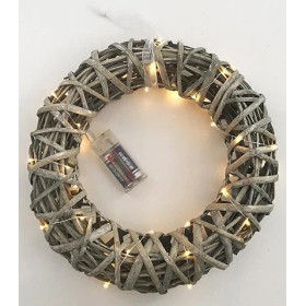 Vánoční věnec 30x7 cm Wildeco 40 LED