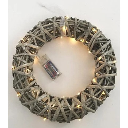 Vánoční věnec 30x7 cm Wildeco 40 LED