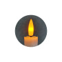 LED svíčky dlouhé 2x25 cm, 2xAA, bílo-zlaté, 2 ks