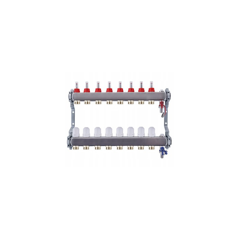 Warmit Rozdělovač na podlahové topení nerezový 10-okruhový INOX 56108BM