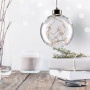 LED vánoční koule skleněná, 10 LED, 2x AA, IP20