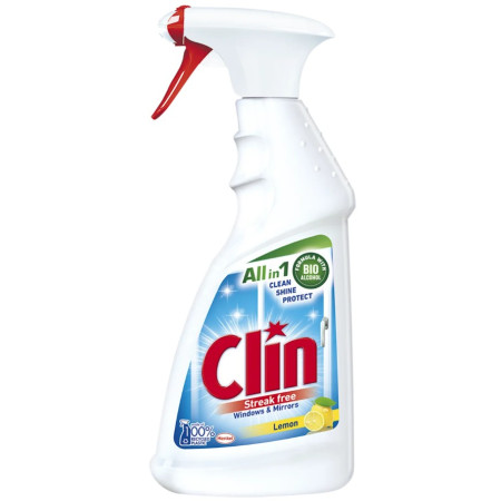 Čistič na sklo ve spreji Clin pro dlouhodobý lesk, citron, 500 ml