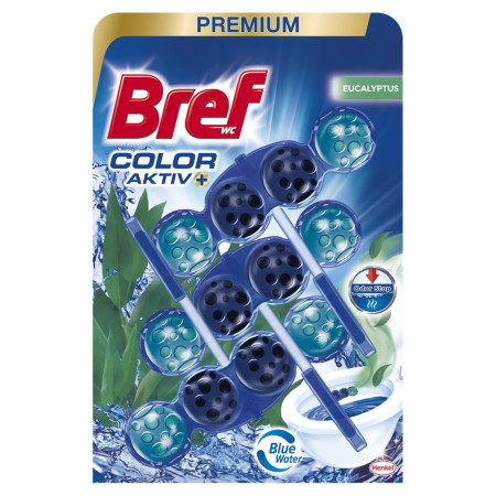 WC blok Bref Premium Color Aktiv+ 3x 50g
