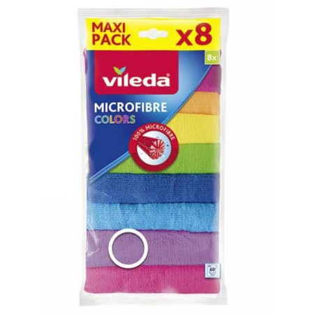 Mikrovláknové utěrky 30x30 cm Microfibre Colors, 8 ks