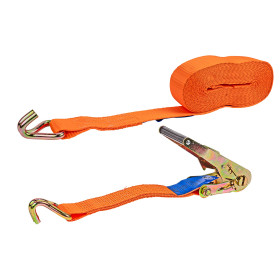 Upínací popruh s ráčnou a dvojitým hákem dvoudílný 8 m x 50 mm / 5 T