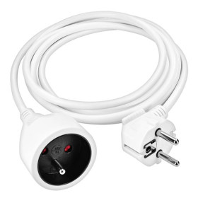Prodlužovací kabel s 1 zásuvkou, 2 m, bílý