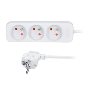 Prodlužovací kabel se 3 zásuvkami, 3 m, bílý