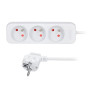 Prodlužovací kabel se 3 zásuvkami, 3 m, bílý