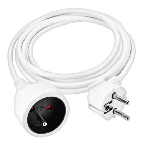 Prodlužovací kabel s 1 zásuvkou, 3 m, bílý