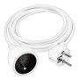 Prodlužovací kabel s 1 zásuvkou, 3 m, bílý