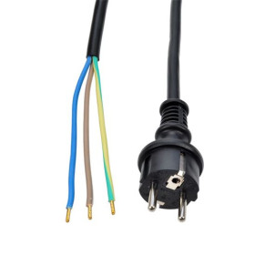 Flexo kabel gumový 3x 1,5 mm2, černý, 2,5 m Flexo kabel gumový 3x 1,5 mm2, černý, 2,5 m