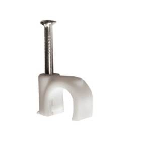 Kabelové příchytky 8 mm, bílé, 100 ks