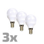 LED žárovka E14, 6 W, 3000 K, 450 lm, miniglobe, 3 ks