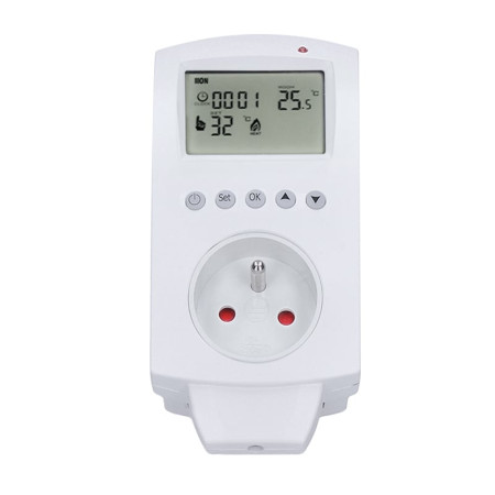 Termostatická zásuvka s časovačem 230 V / 16 A