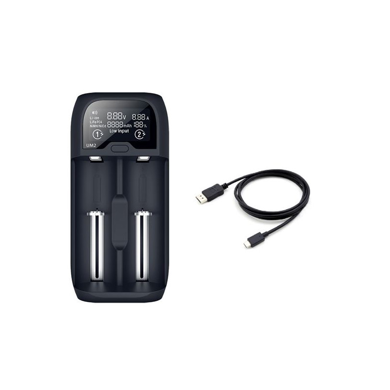 SOLIGHT Nabíječka baterií 2000 mA Li-Ion, LiFePO4, Ni-MH/CD, 2 kanály, LCD displej 24415SO