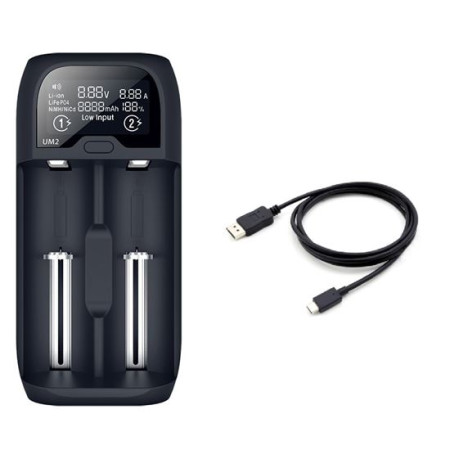 Nabíječka baterií 2000 mA Li-Ion, LiFePO4, Ni-MH/CD, 2 kanály, LCD displej