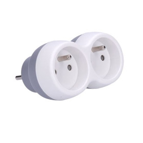 Rozbočovač 2x 10 A, bílo-šedý Rozbočovač 2x 10 A, bílo-šedý