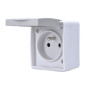 Zásuvka do vlhka IP54, šedá