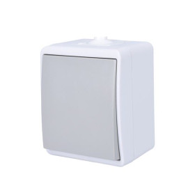 Vypínač jednopólový do vlhka IP54, šedýVypínač jednopólový do vlhka IP54, šedý