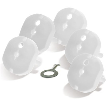 Bezpečnostní záslepka do zásuvky 230 V, 5 ks s klíčkem