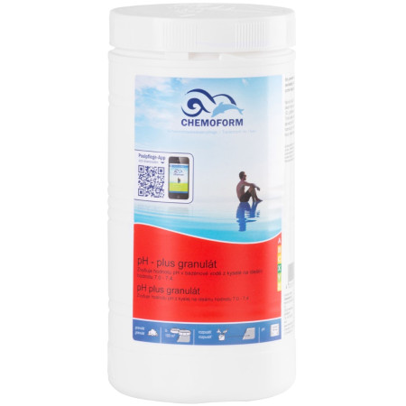 Přípravek do bazénu pH plus granulát, 1 kg