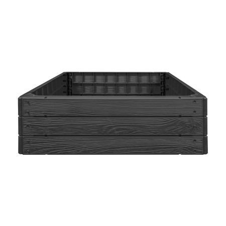 Plastový vyvýšený záhon 75,6x75,6x25 cm, antracitový