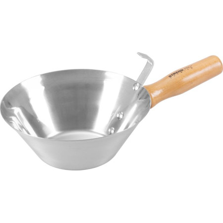 Zednická naběračka nerezová 180 mm s dřevěnou rukojetí