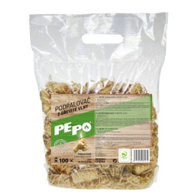 Podpalovač PE-PO z dřevité vlny, 100 ks