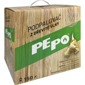 Podpalovač PE-PO z dřevité vlny, 150 ks