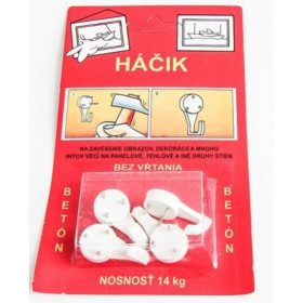 Háček Colis do panelu a betonu, 4 ks