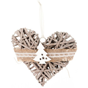 Dekorace proutěné srdce 20x5 cm