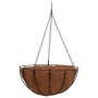 Závěsný květináč 25x25x12 cm LC-CocoH-22, s řetízkem a háčkem