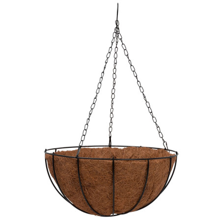 Závěsný květináč 30x30x14 cm LC-CocoH-23, s řetízkem a háčkem