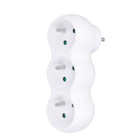 Rozbočovač s podpěrou 3x 10 A, bílý