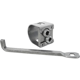 Objímka na kosu kovová, 2x šroub s klíčkem