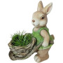 Zahradní dekorace Zajíc s kolečkem 35x20x40 cm Gecco, keramika